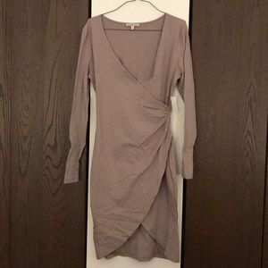 NEW charlotte russe long sleeve mauve dress